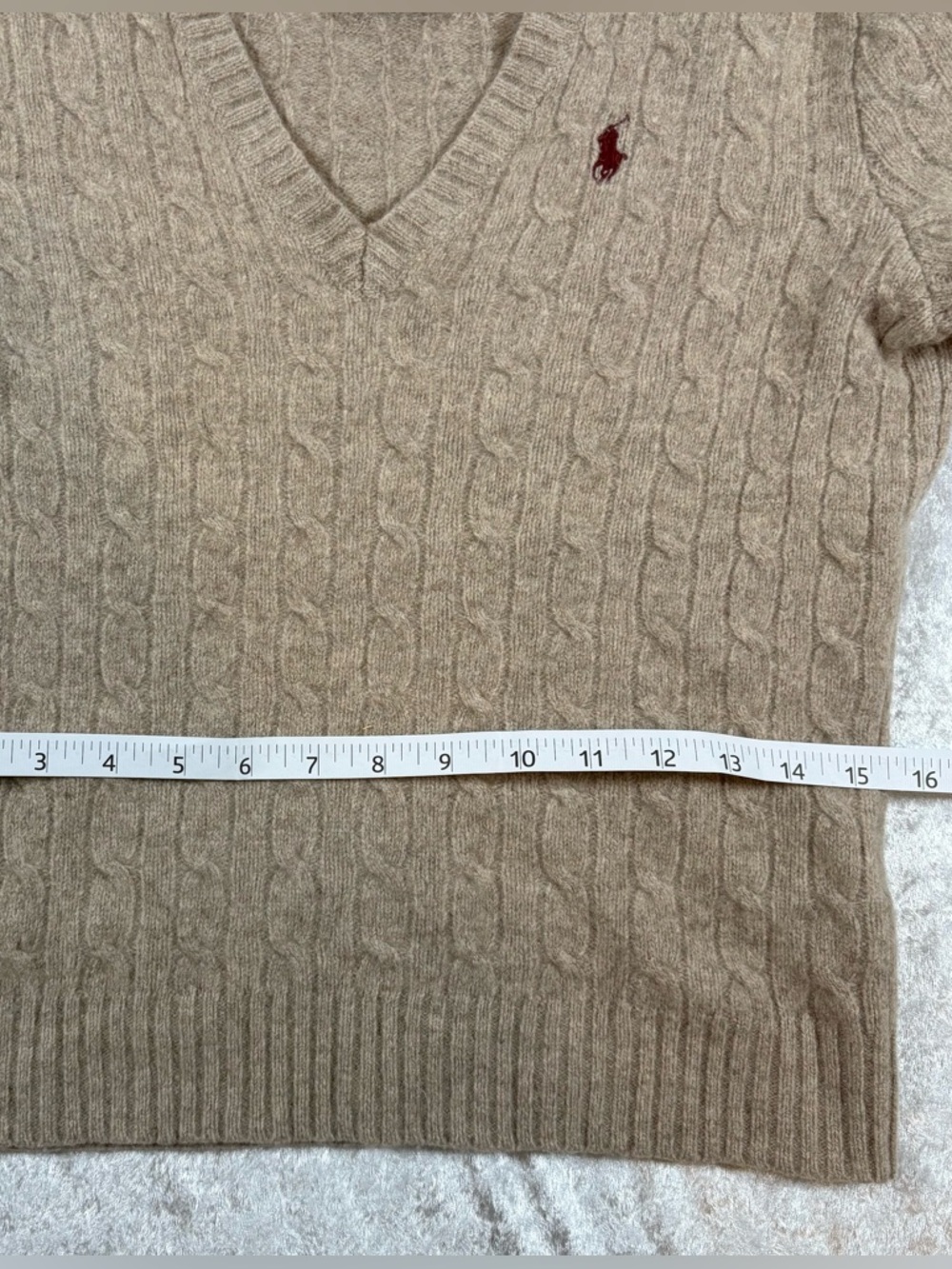 Ralph Lauren Sport Women’s Large Knitted V-Neck - Picture 7 of 7